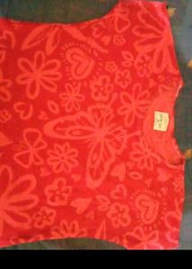 Cute Red Floral Top