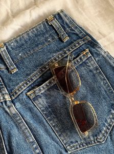 Denim A-Line Mini Skirt