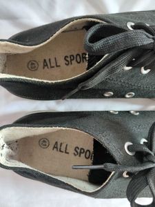 Classic Black Canvas Sneakers