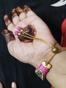 Stunning Pink Kundan Bangle bracelet
