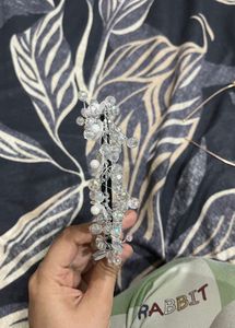 Stunning White Stone hair band with floral hairban
