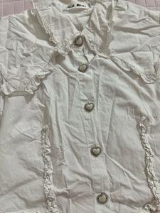 Miss Miao White cropped Blouse