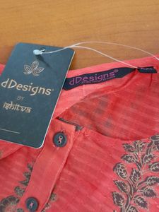 Peach Printed Kurta (Women's)