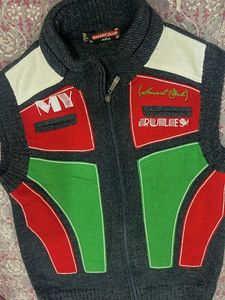Vibrant Color Block Zip-Up Vest