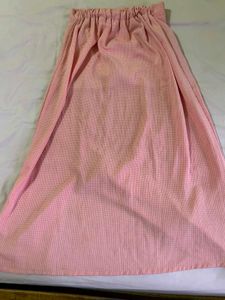 Pink Gingham Maxi Skirt