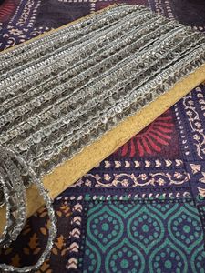 Sparkling Silver Sequin Trim