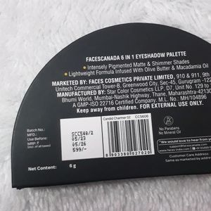 Faces canada 6 In 1 Eyeshadow palette Nude