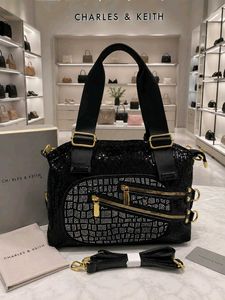 Charles &amp; Keith INSPIRED Black Sequin Handbag