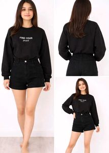 Black Graphic Sweatshirt Top | Like New | Bought f