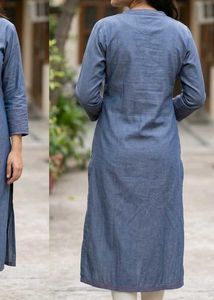 Stylish Blue Cotton Kurta