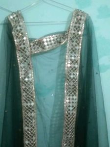Embellished Teal Dupatta