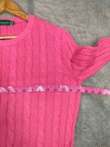 Polo Pink Cable Knit Sweater