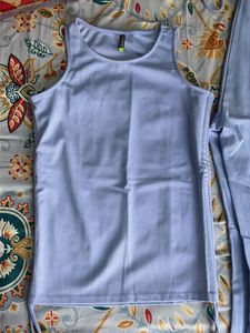 Sleek Periwinkle Sleeveless Top and Pant
