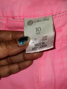 Vibrant Pink Denim Shorts