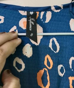 Patterned Blue Duster