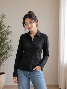 black formal shirt