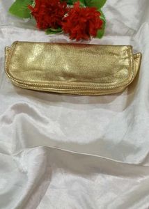 Y2k Korean Glamorous Gold Clutch Authentic Orginal