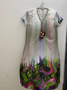Vibrant Abstract Print Kurta