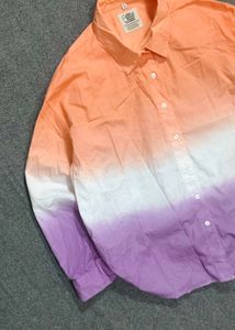 Dip-Dye Button-Up Shirt