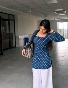 Stylish Blue Printed Kurta