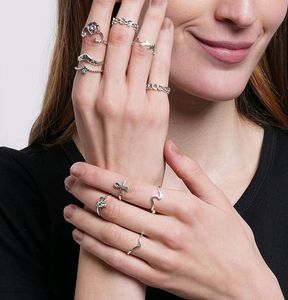 Set Of 10 Silver Rings
