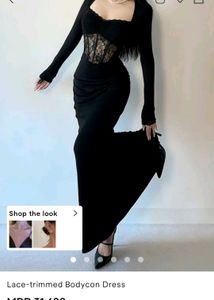 Savana Lace Trimmed Bodycon Dress