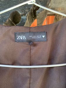 Brown And Blue Zara Dress