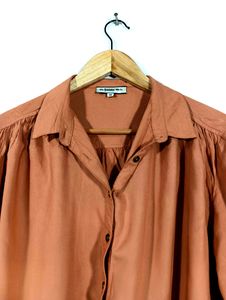 Terracotta Button-Down Shirt