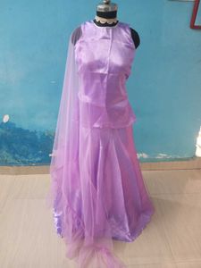 different types Purple Organza plazo Set