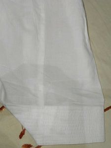 White pure cotton patiala salwar