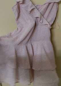 Light Pink Floral Smocked Dress