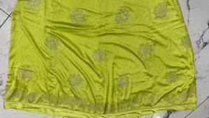 parrot green rajputi poshak with pure odhni