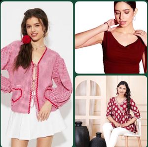 3 Red Tops Combo Chic at ₹599 only