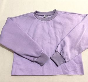 Lavender Cropped Sweatshirt
