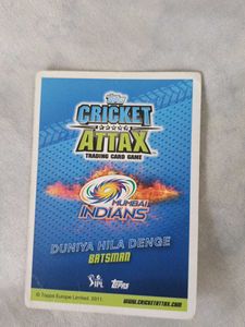 Cricket attax 2015 Rohit Sharma Silver Foil Card