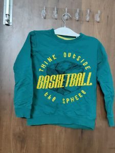 Teal Basketball Graphic Sweatshirt