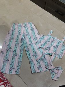 Cute Striped Floral Co-ord Set