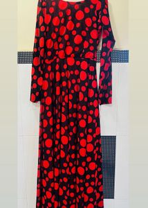 Elegant Polka Dot Maxi Dress