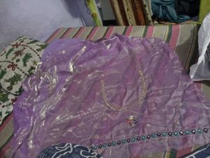 levender lehenga with contrast blouse or duppta