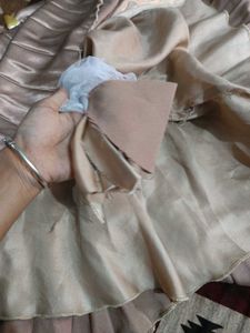 Elegant Girls' Party Gown sleeves inside attached