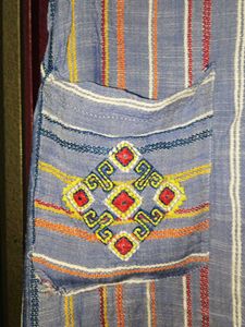 Women's Blue Striped Ethnic Kurta