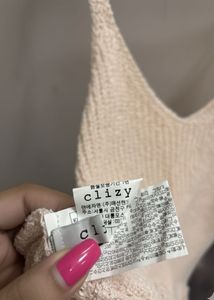 powder pink Knit Tank Top beach /boho