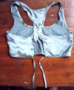 Sage Green Satin Racerback Crop Top