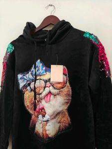 New Imported Cute Cat Hoodie Dress