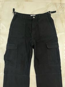 Terranova Adjustable Black Cargo Jeans