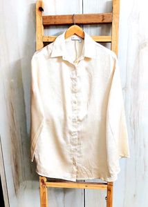 Women's Classic cream Shirt Size-38