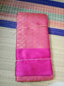 Beautiful Pink semi- Silk Saree