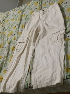 Cream Cargo Pants