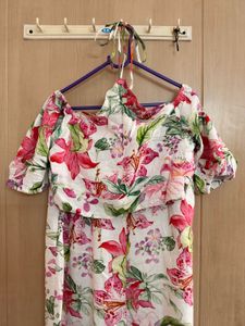 Floral Print Off-Shoulder Maxi Dress