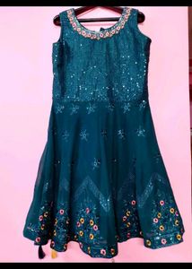 Stunning Teal Sequin Ethnic Kurta Sharara Set